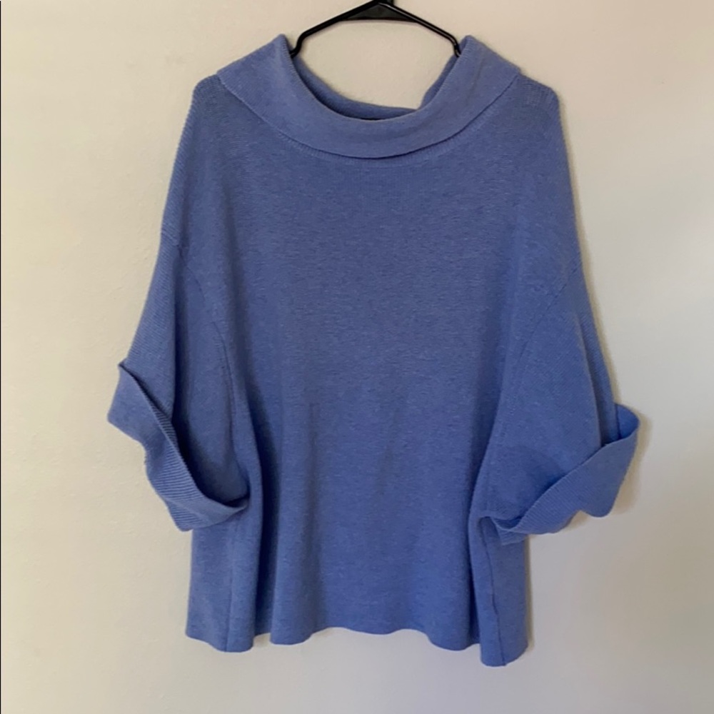 Short sleeve poncho sweater